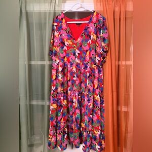 Sugarlips Colorful Floral Midi Dress